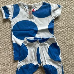 Mini Boden White and Blue Toddler Top